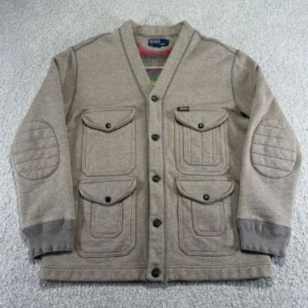 Polo by Ralph Lauren‎ Lining Native Border Pattern Cardigan Jacket Mens Large